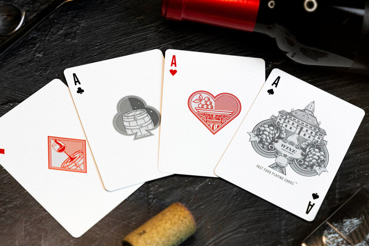 Wine Playing Cards Playing Cards by Fast Food Playing Card Company