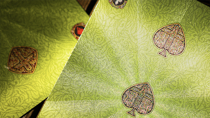 Halidom Green Leather Playing Cards Playing Cards by Ark Playing Cards