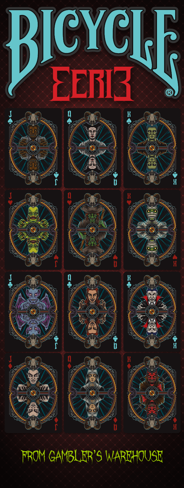 Bicycle Eerie Playing Cards Playing Cards by Bicycle Playing Cards