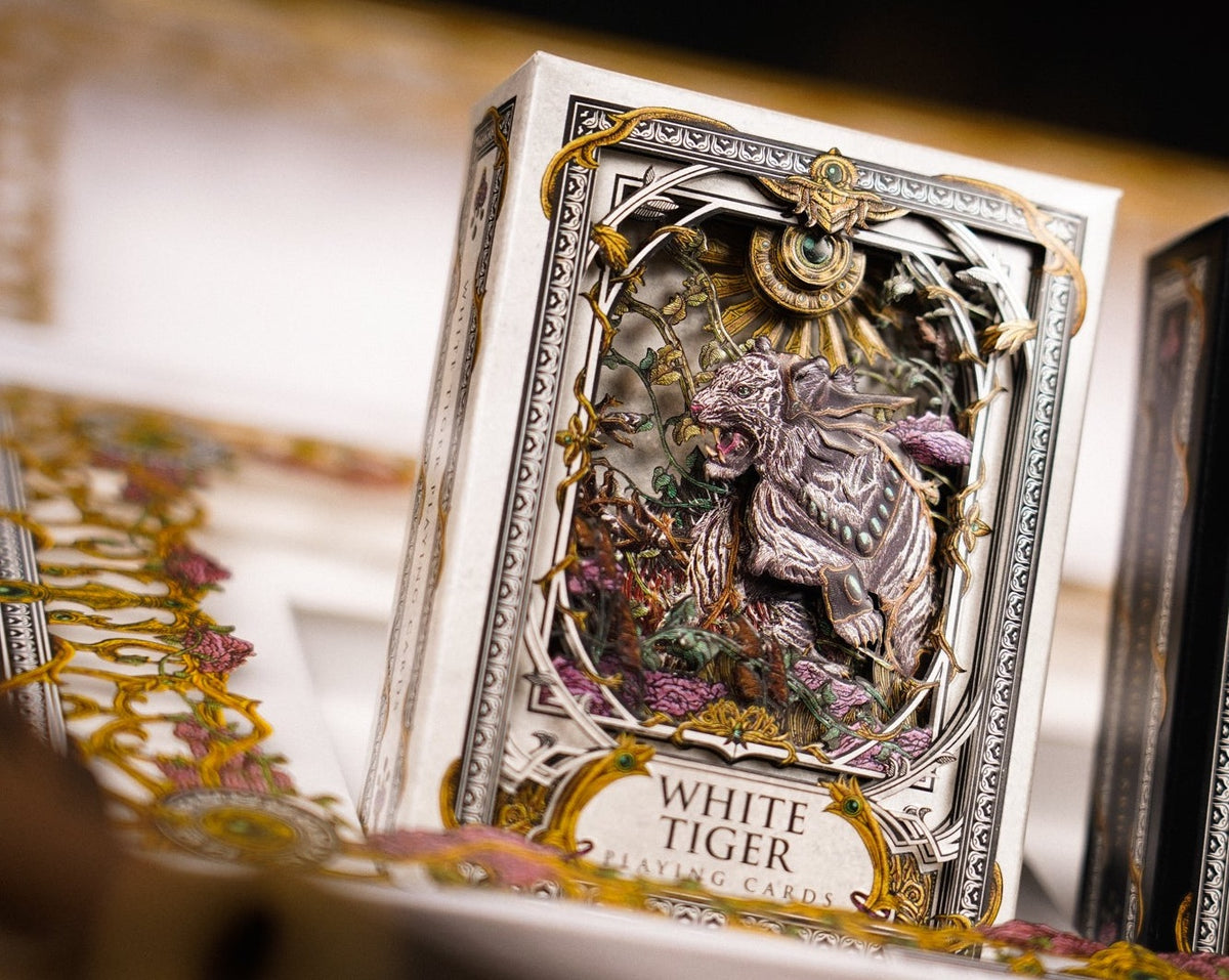 White Tiger Playing Cards Playing Cards by Ark Playing Cards