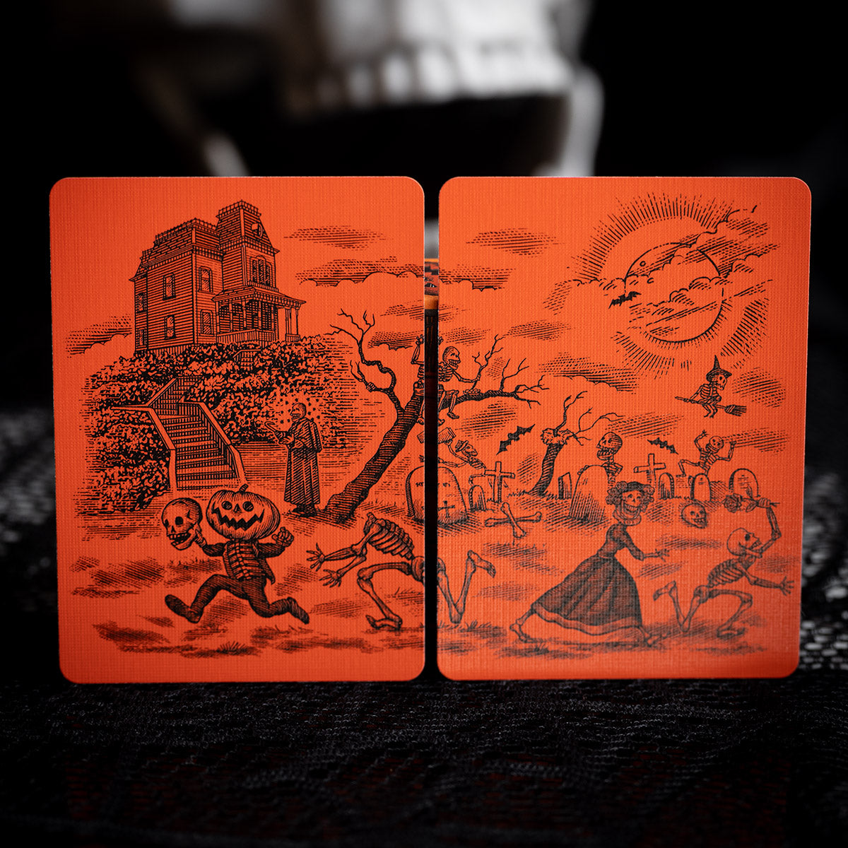 Fultons October Pumpkin Orange Playing Cards - V2