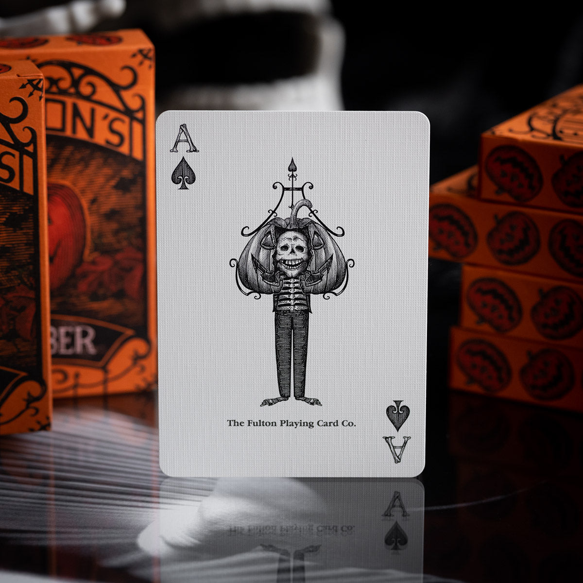 Fultons October Pumpkin Orange Playing Cards - V2