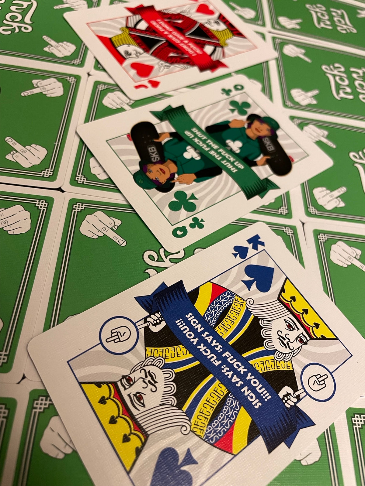 Two Words One Finger Playing Cards Playing Cards by Playing Cards