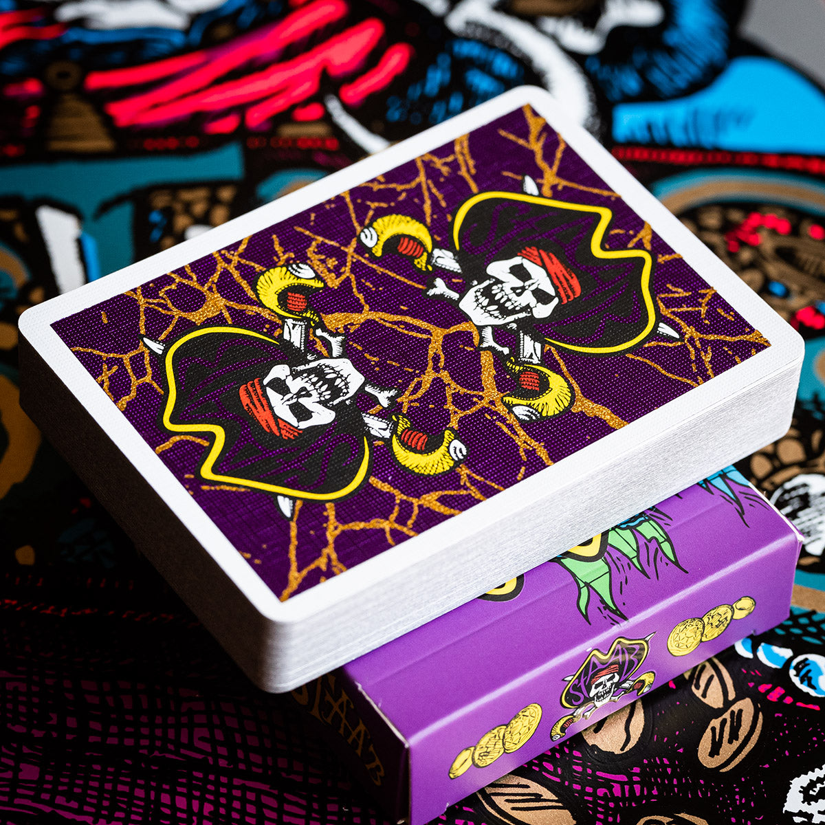 Kevin Staab pirate playing card deck, face cards spread