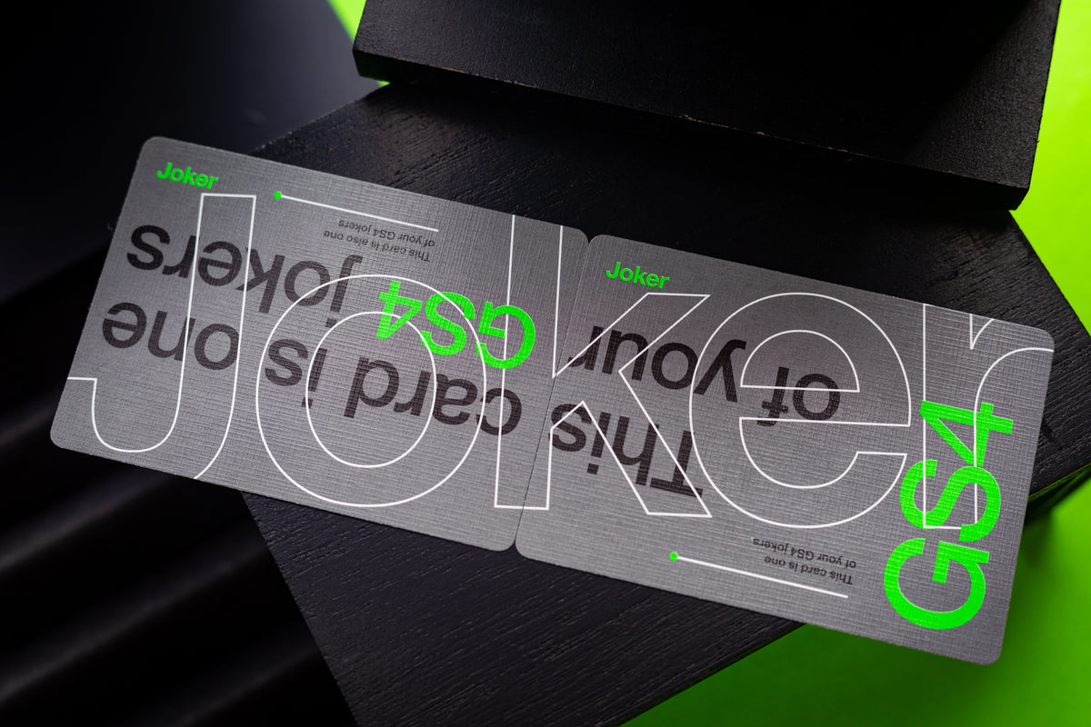 Grid Series Four Typographic Playing Cards Playing Cards by Luke Wadey