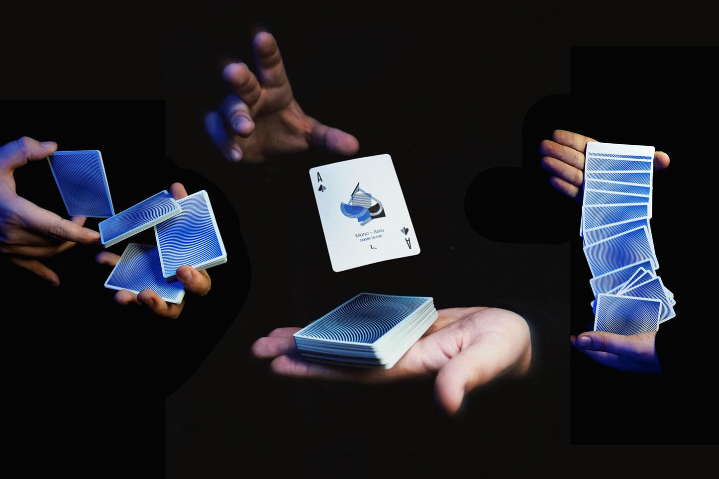 Mono Xero Chroma Edition Playing Cards - Blue Playing Cards by Luke Wadey