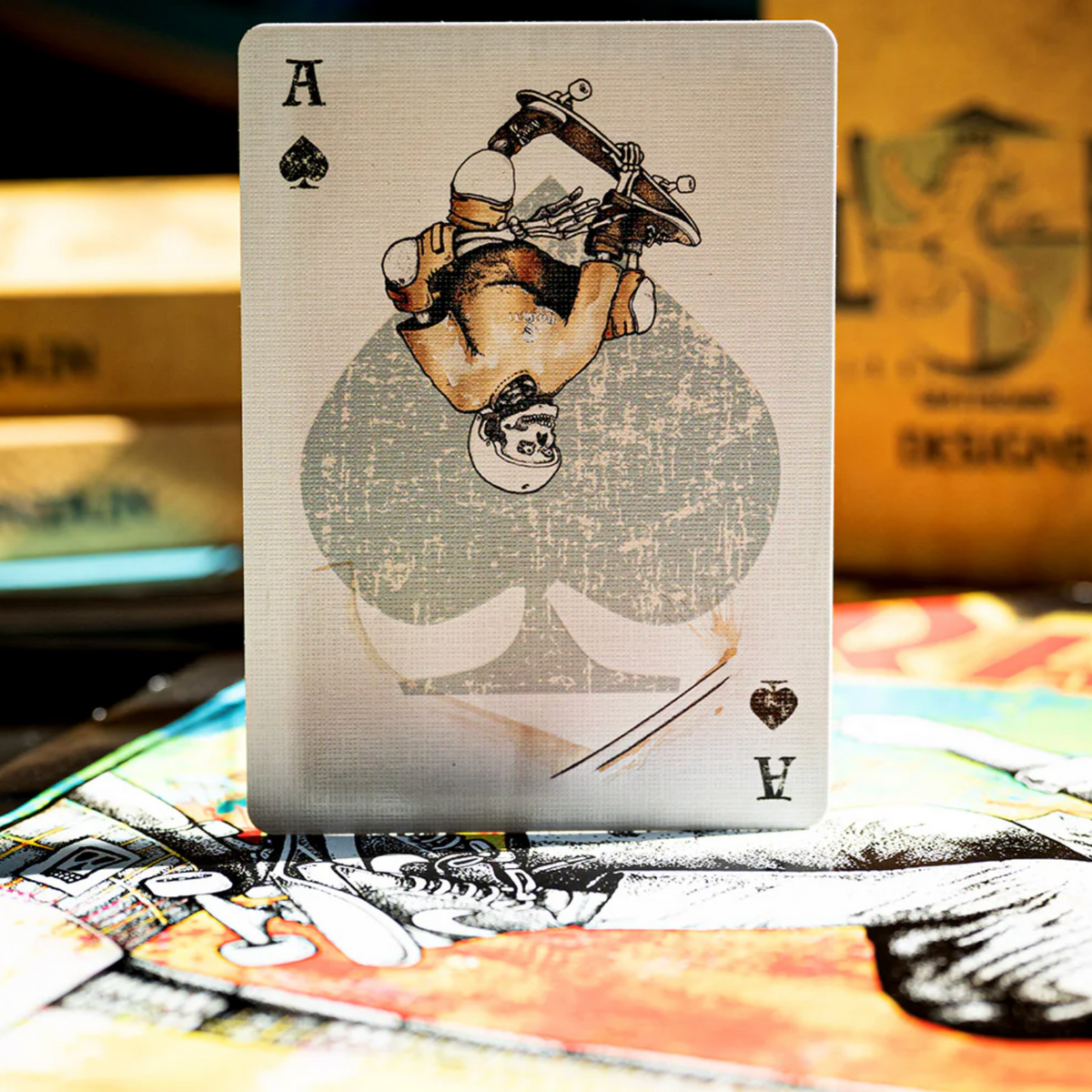 Lance Mountain Skating Skeletons Playing Cards