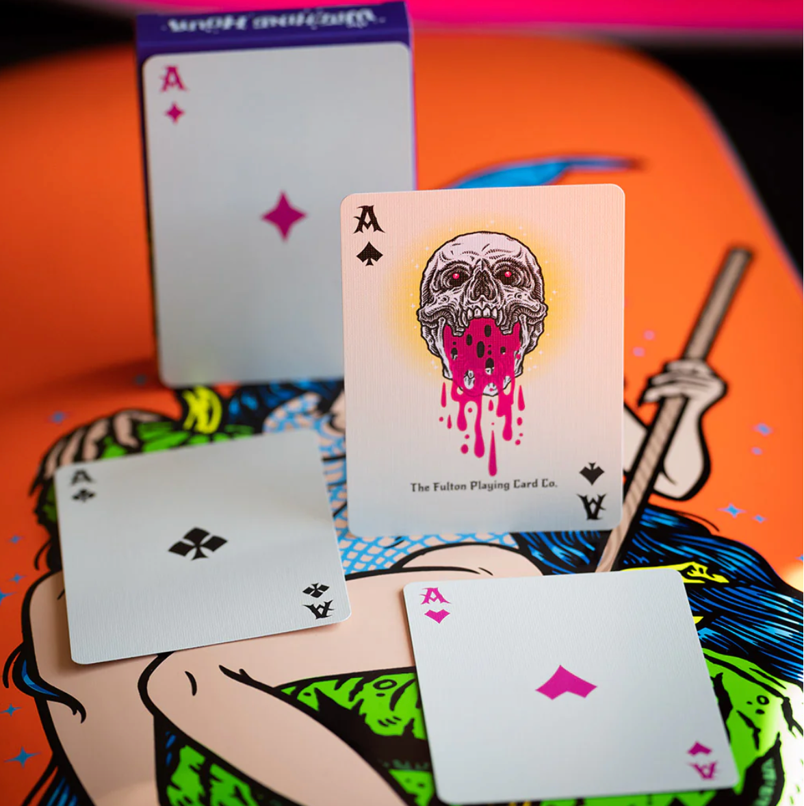Halloween themed playing cards