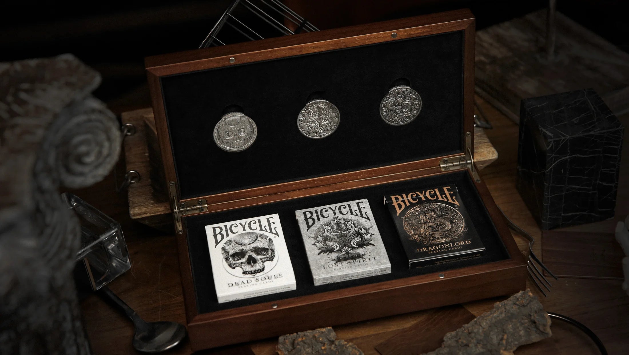 Apocalypse Bicycle Playing Cards - Wooden Box Set – Rare Playing Cards