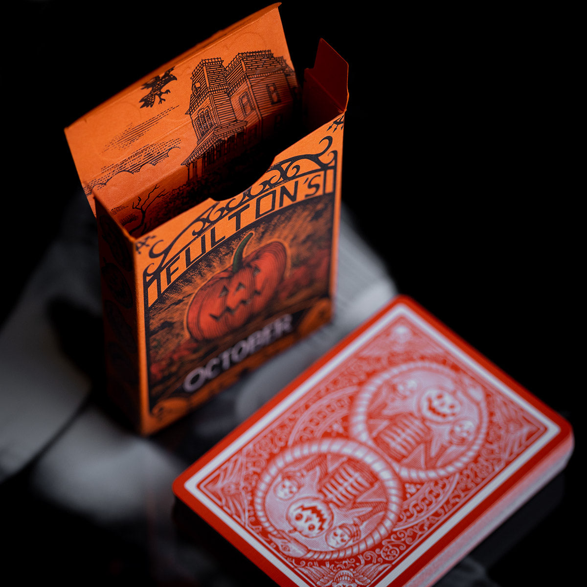 Fultons October Pumpkin Orange Playing Cards - V2