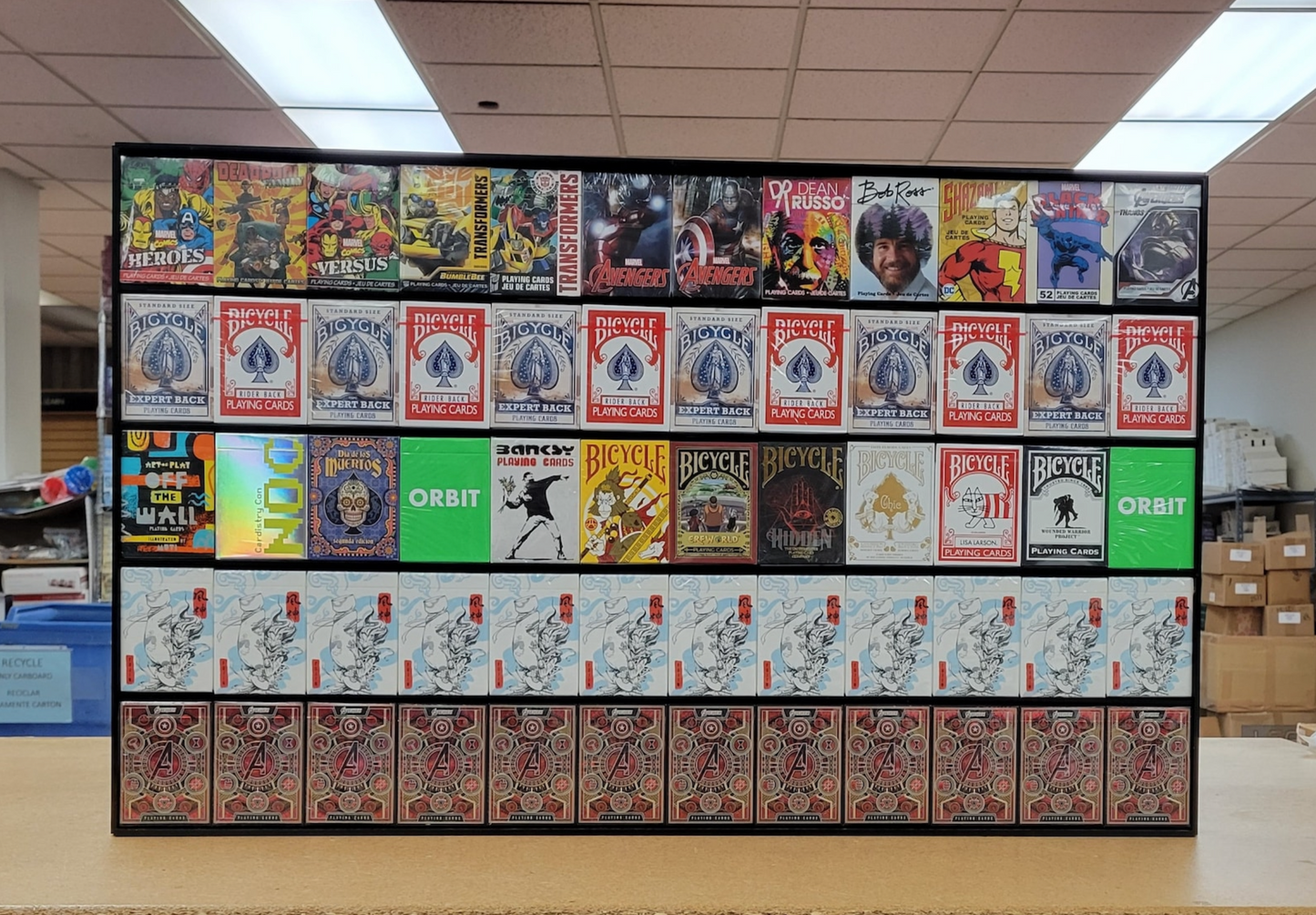 Acrylic Wall Display for 60 Playing Cards Playing Cards by RarePlayingCards.com