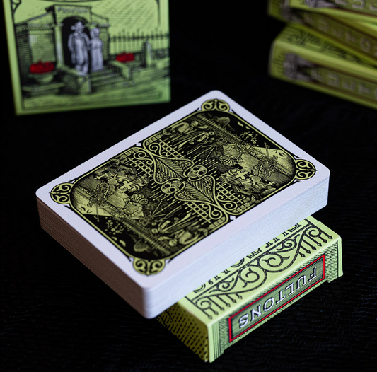 FULTON'S DAY OF THE DEAD GREEN EDITION Playing Cards by Fultons Playing Cards