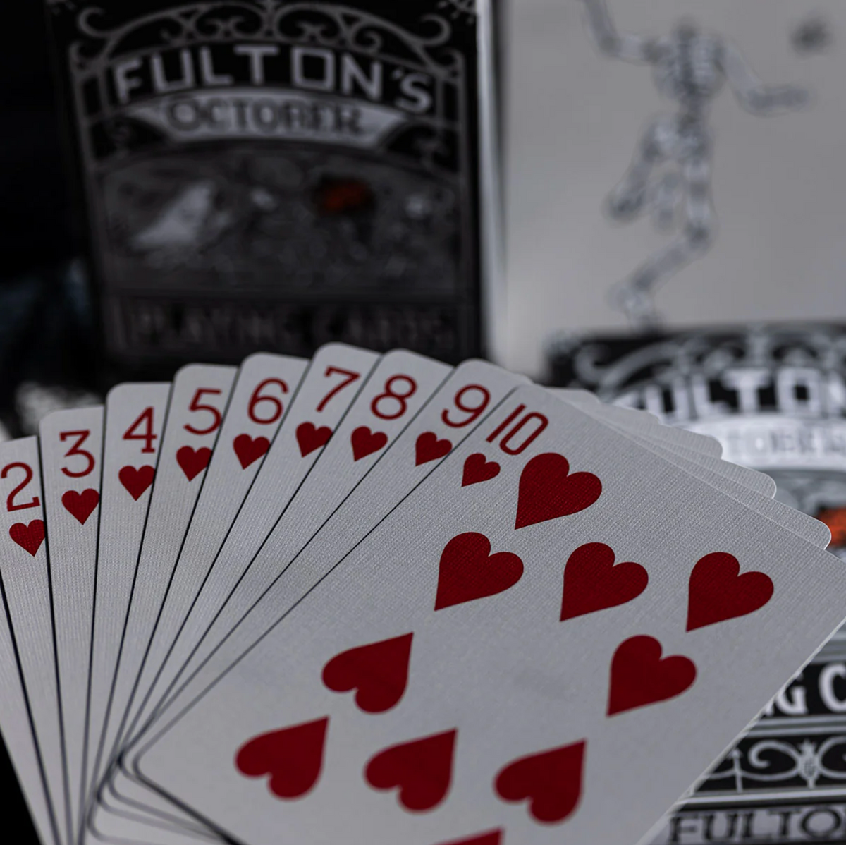 FULTONS OCTOBER TOMBSTONE GREY PLAYING CARDS