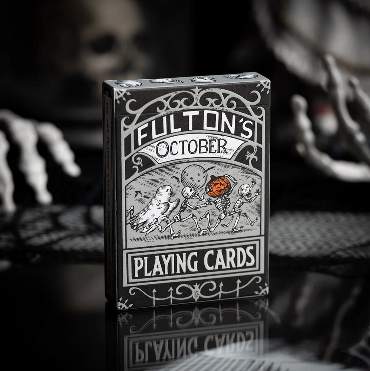 FULTONS OCTOBER TOMBSTONE GREY PLAYING CARDS