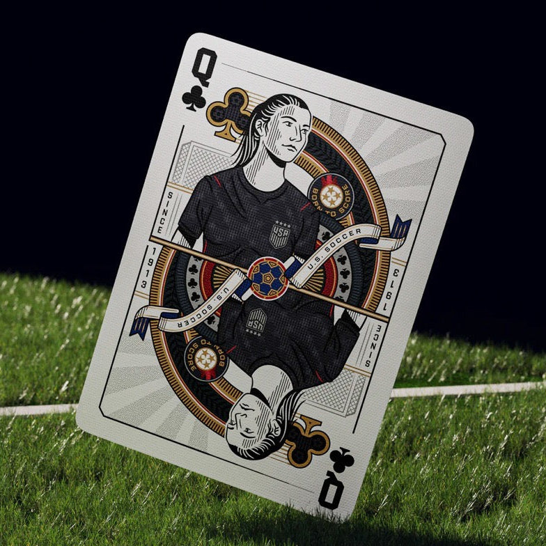 Womens football playing cards