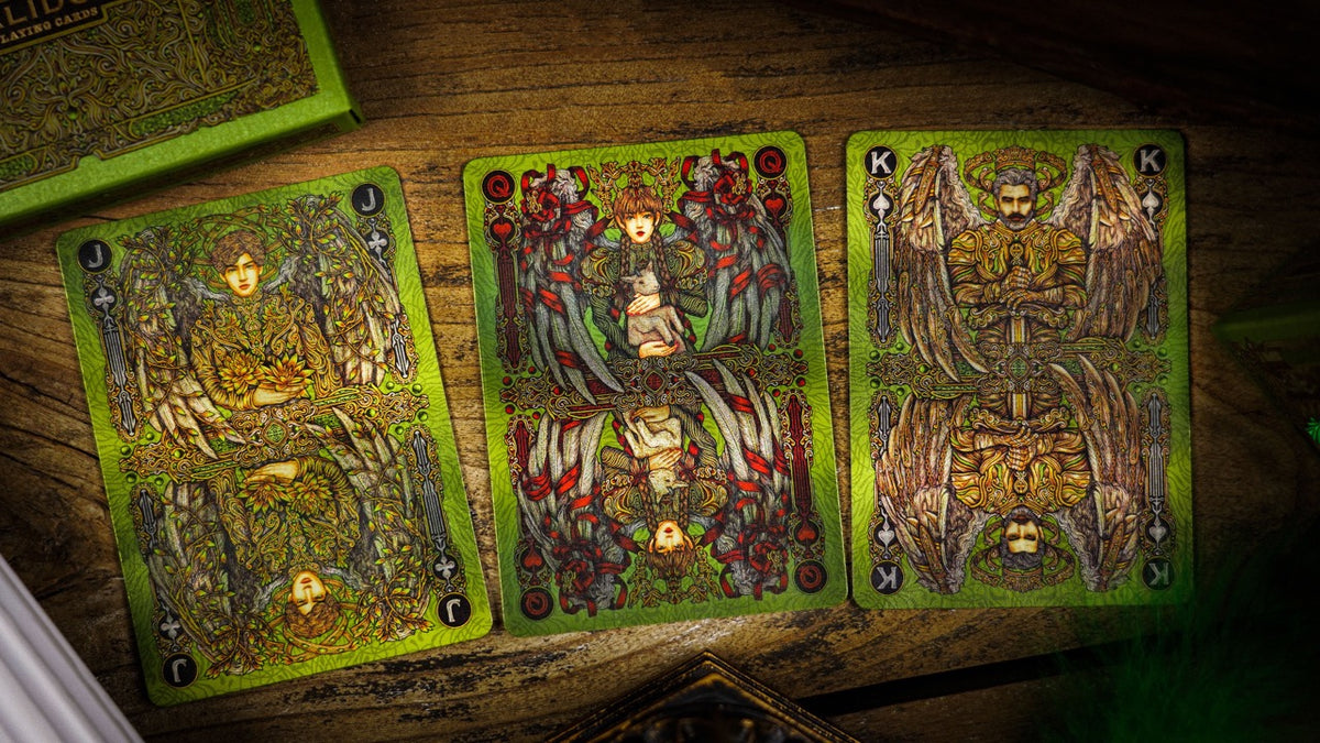 Halidom Green Leather Playing Cards Playing Cards by Ark Playing Cards