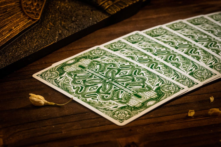 Forest Green Babylon Playing Cards Playing Cards by Riffle Shuffle Playing Card Company
