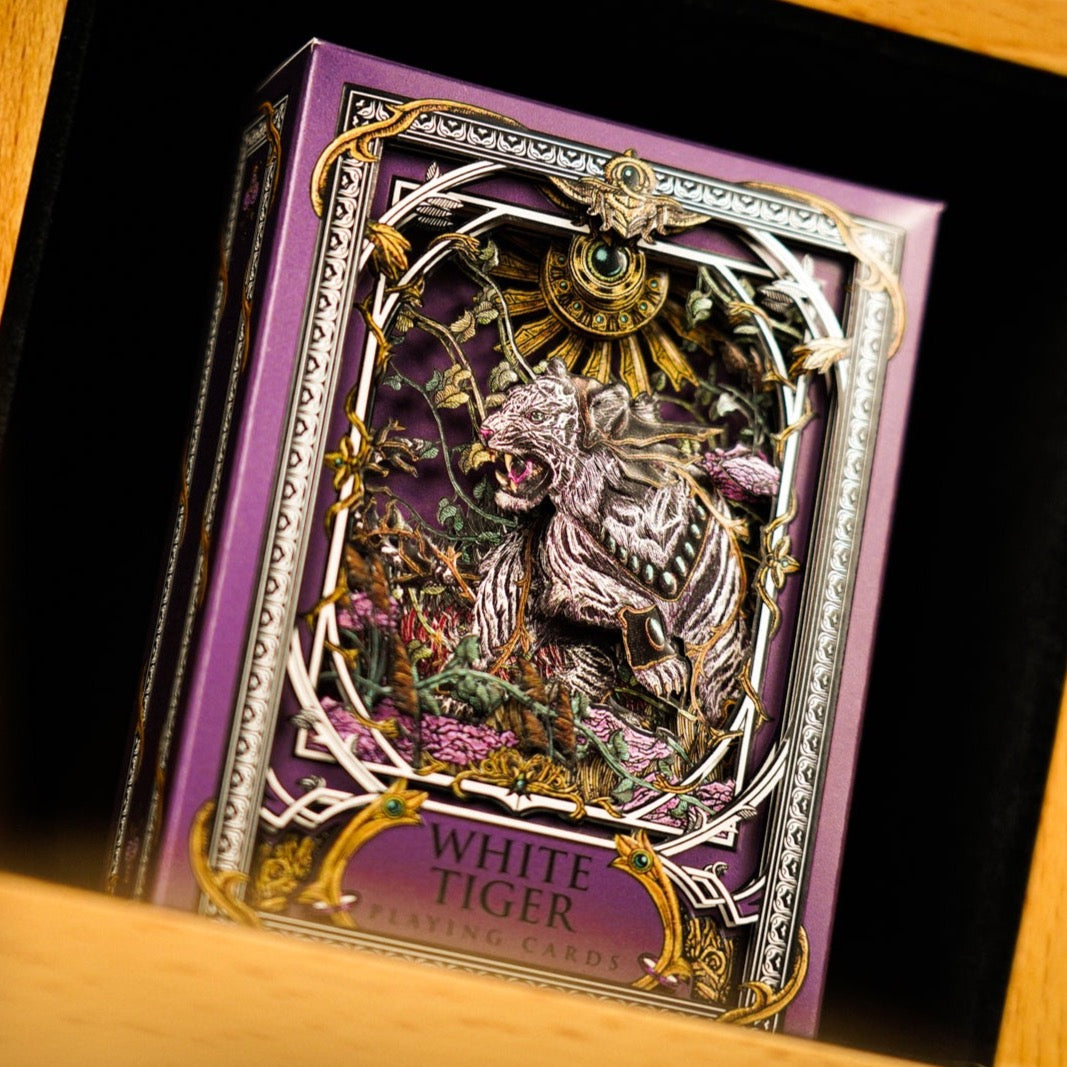 White Tiger Playing Cards Deluxe Beech Boxset – Rare Playing Cards
