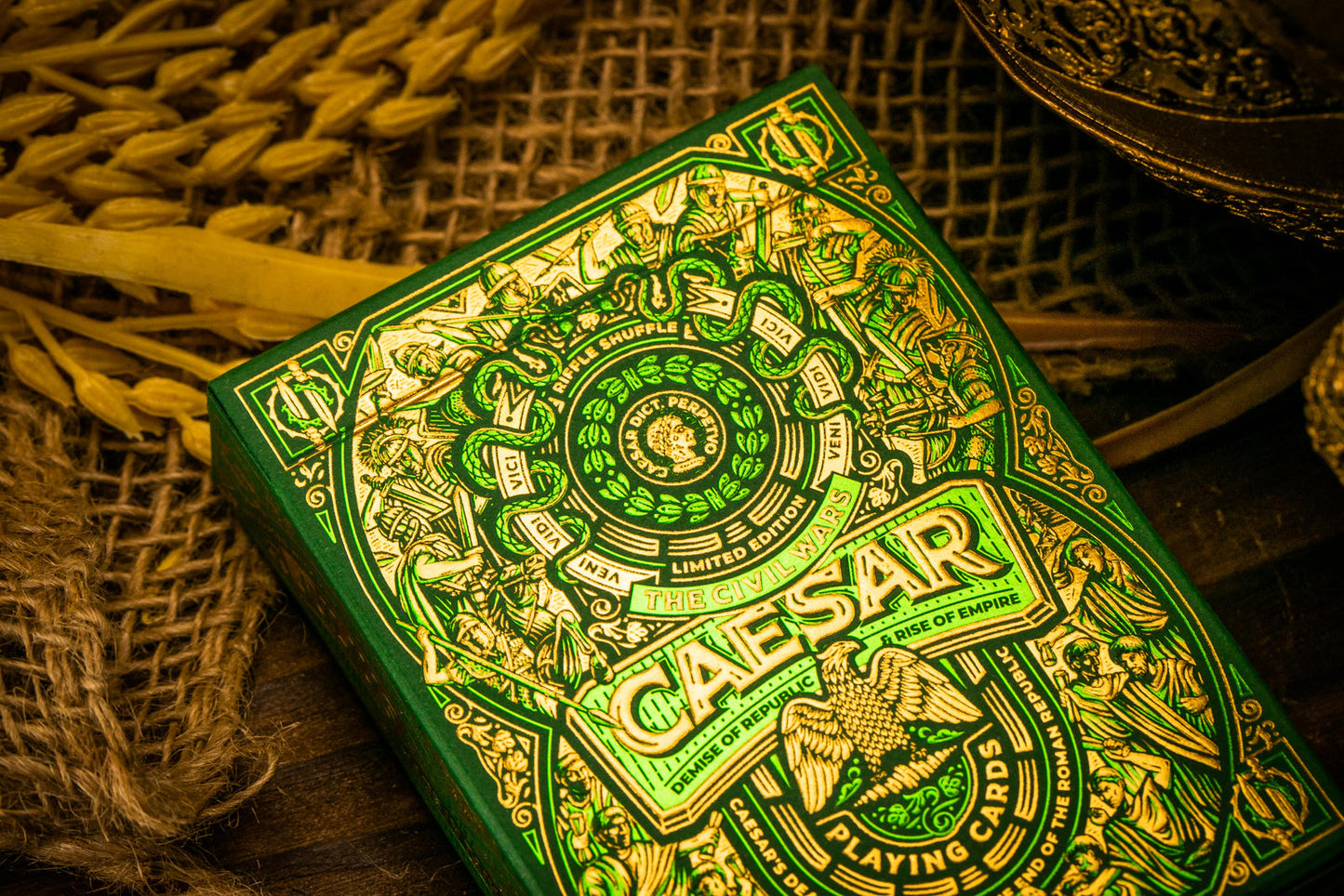 Caesar Playing Cards - Green Edition Playing Cards by Riffle Shuffle Playing Card Company