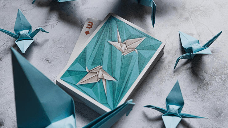 1000 Cranes Playing Cards - V2 Playing Cards by Riffle Shuffle Playing Card Company