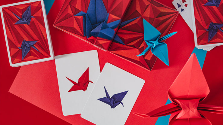 1000 Cranes Playing Cards by Riffle Shuffle Playing Cards by Riffle Shuffle Playing Card Company