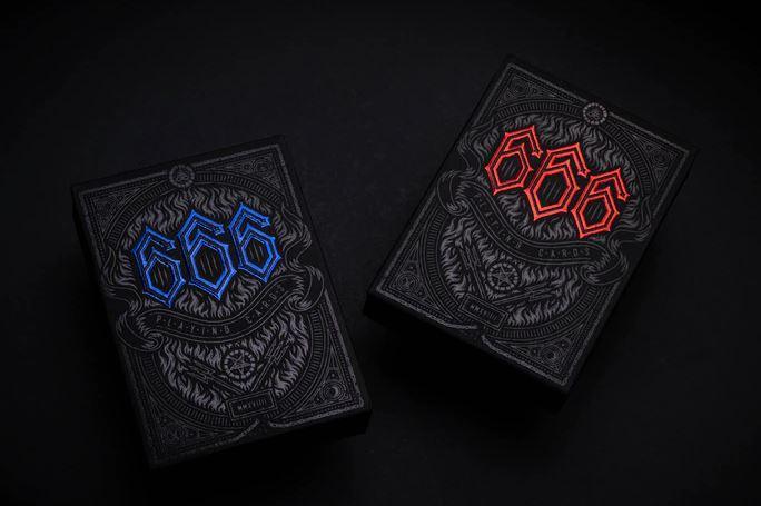 666 Crimson Flare Playing Cards Playing Cards by Riffle Shuffle Playing Card Company