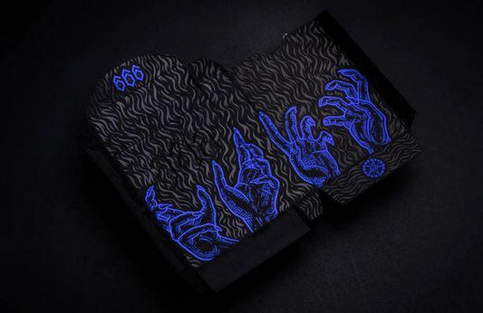 666 Cobalt Blue Playing Cards Playing Cards by Riffle Shuffle Playing Card Company
