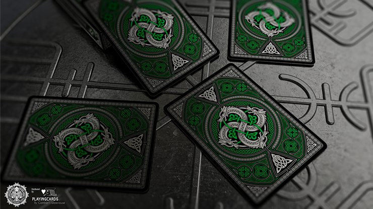 Valhalla Viking Playing Cards - Gilded Emerald Playing Cards by Gamblers Warehouse