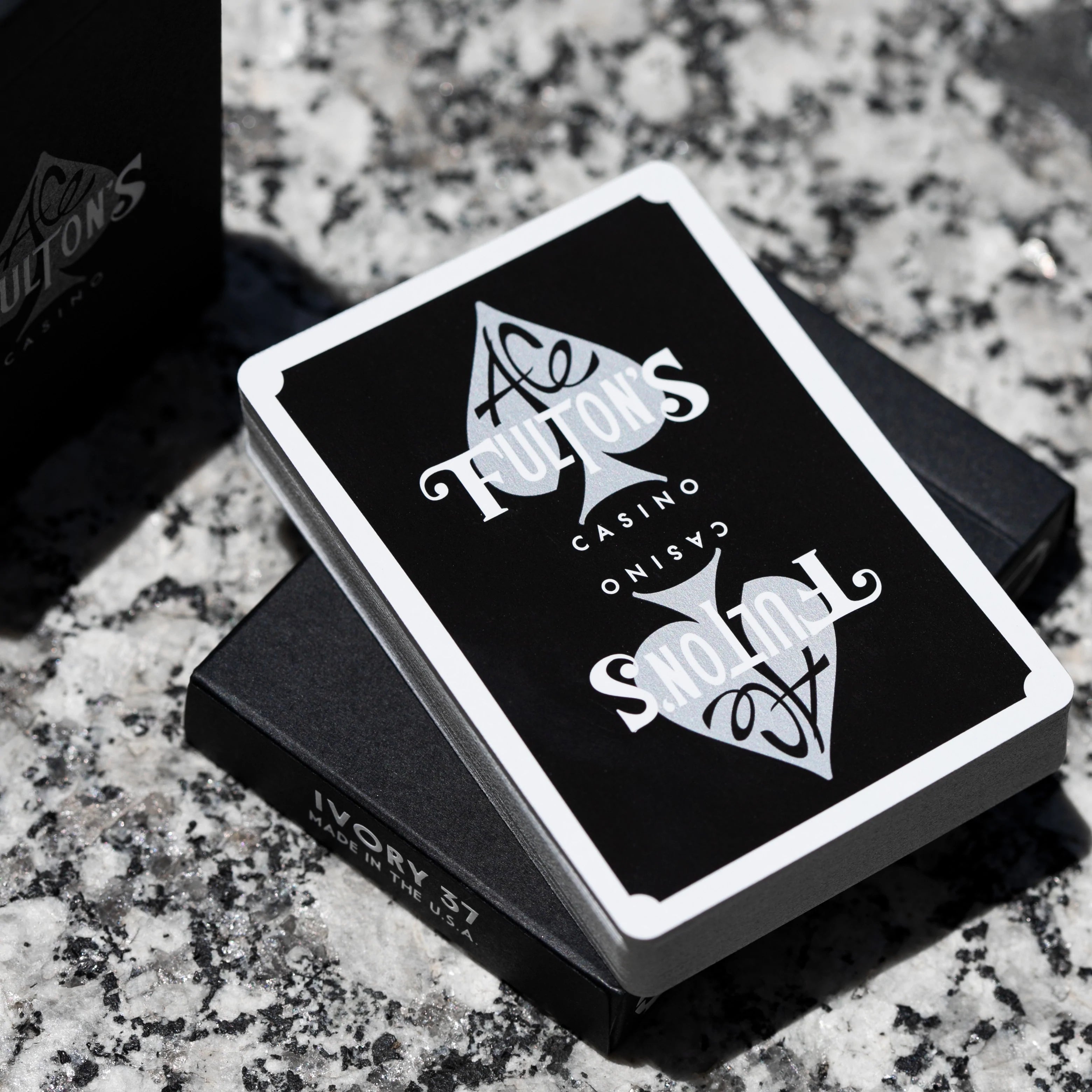Vintage Back Ace Fulton's 10 Year Anniversary Playing Cards
