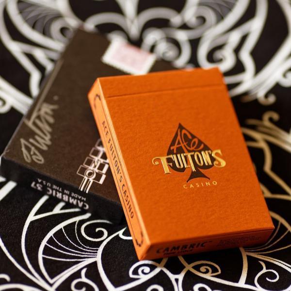 Ace Fulton's Casino Vintage Back (Orange) Playing Cards Playing Cards by Dan & Dave