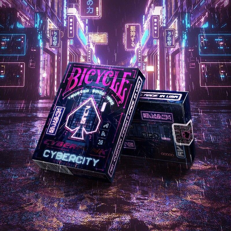 Bicycle Cyberpunk Cyber City Speelkaarten – Futuristisch Design – Met Air-cushion Finish – Premium Kwaliteit – 1 Deck