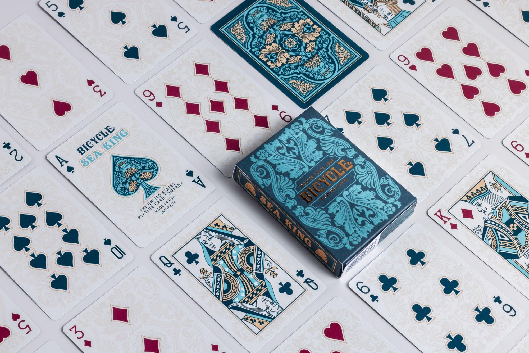  Bicycle Sea King Premium Playing Cards, 1 Deck : Toys & Games