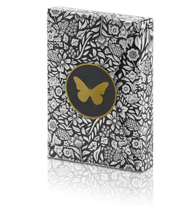Unmarked Butterfly Playing Cards BLACK & GOLD Playing Cards by Ondrej Psenicka