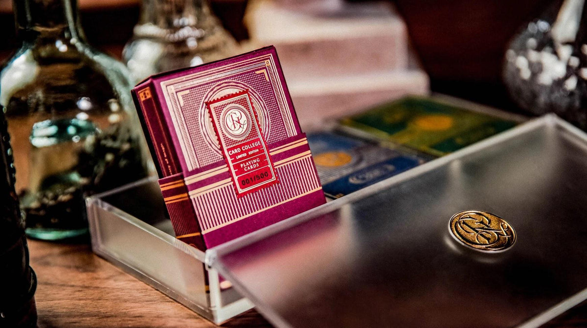 Card College Luxury Acrylic Box Set Playing Cards by Ark Playing Cards