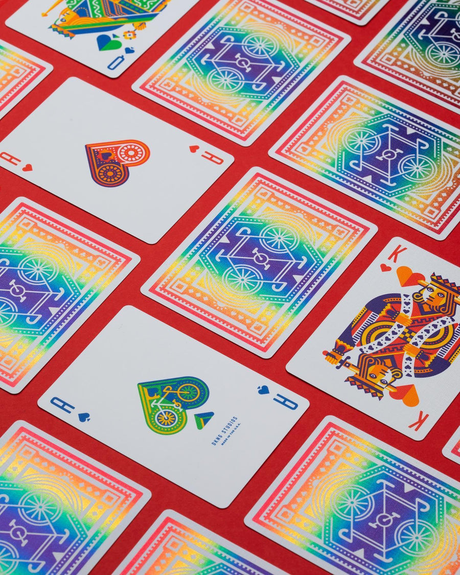 DKNG Rainbow Wheels - Random Colors Playing Cards by Art of Play