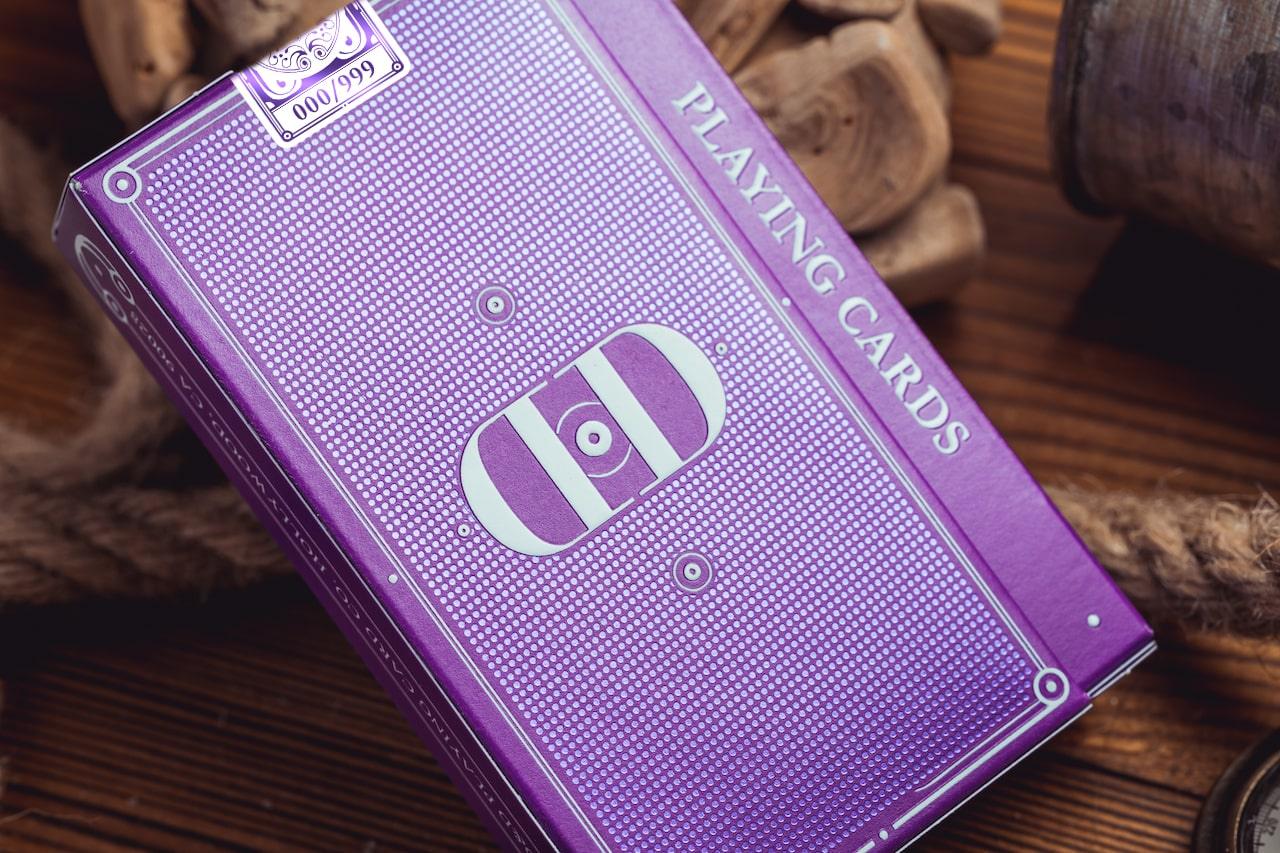 Purple V9 Smoke & Mirrors Playing Cards by Card Mafia – Rare
