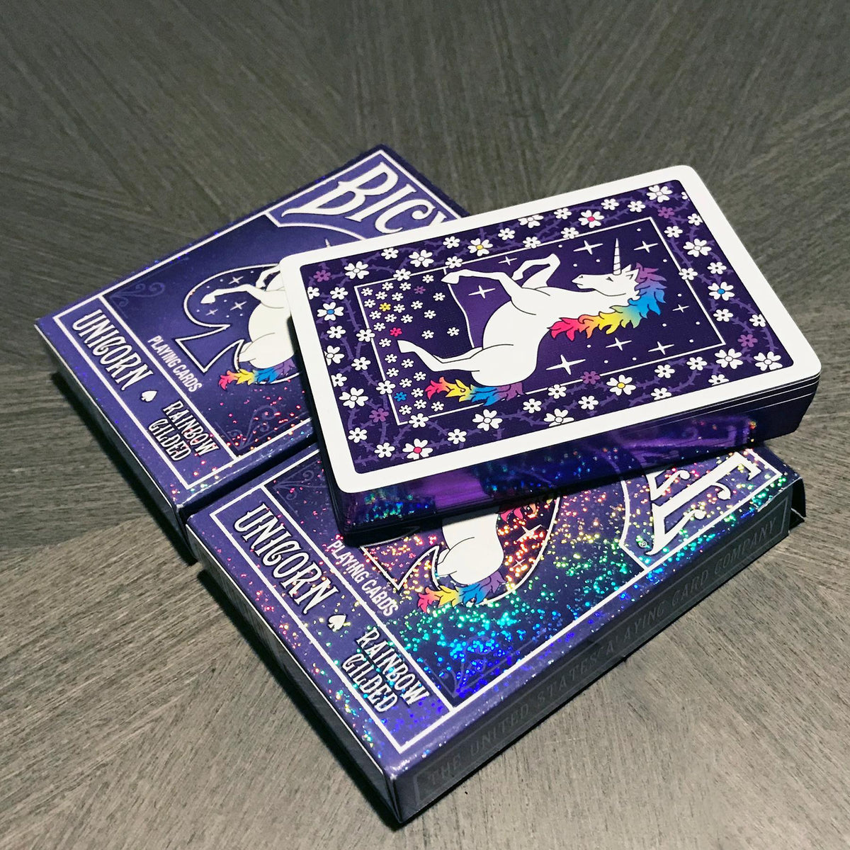 Gilded Bicycle Rainbow Unicorn Playing Cards Playing Cards by US Playing Card Co.