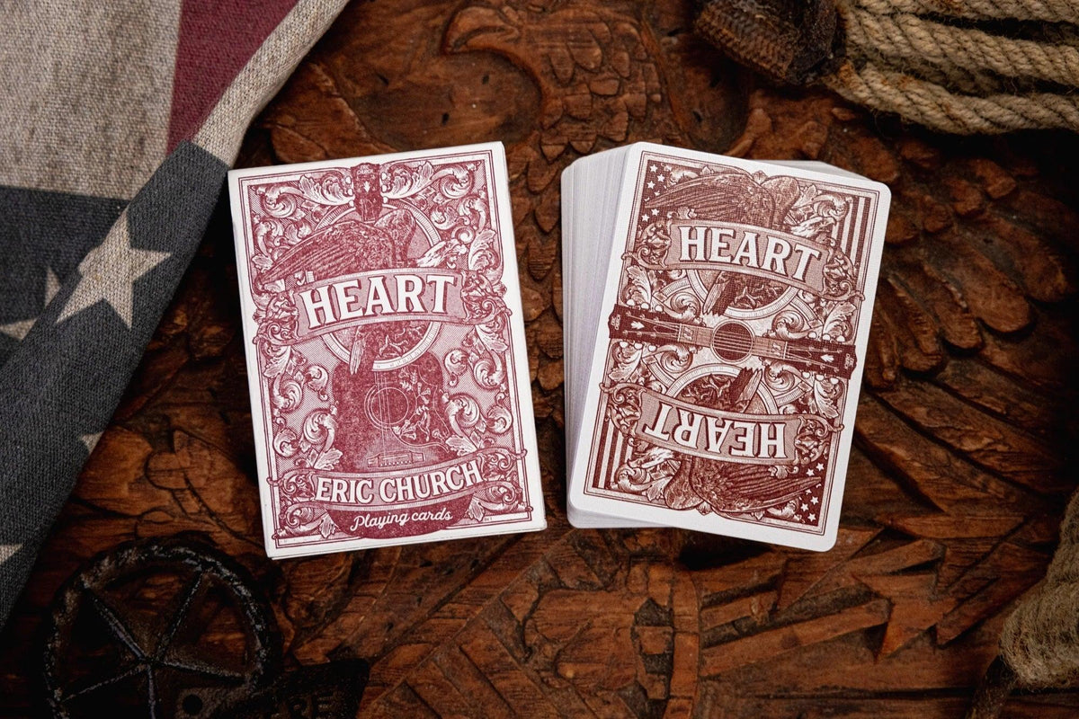 Eric Church Playing Cards - Heart Playing Cards by Kings Wild Project