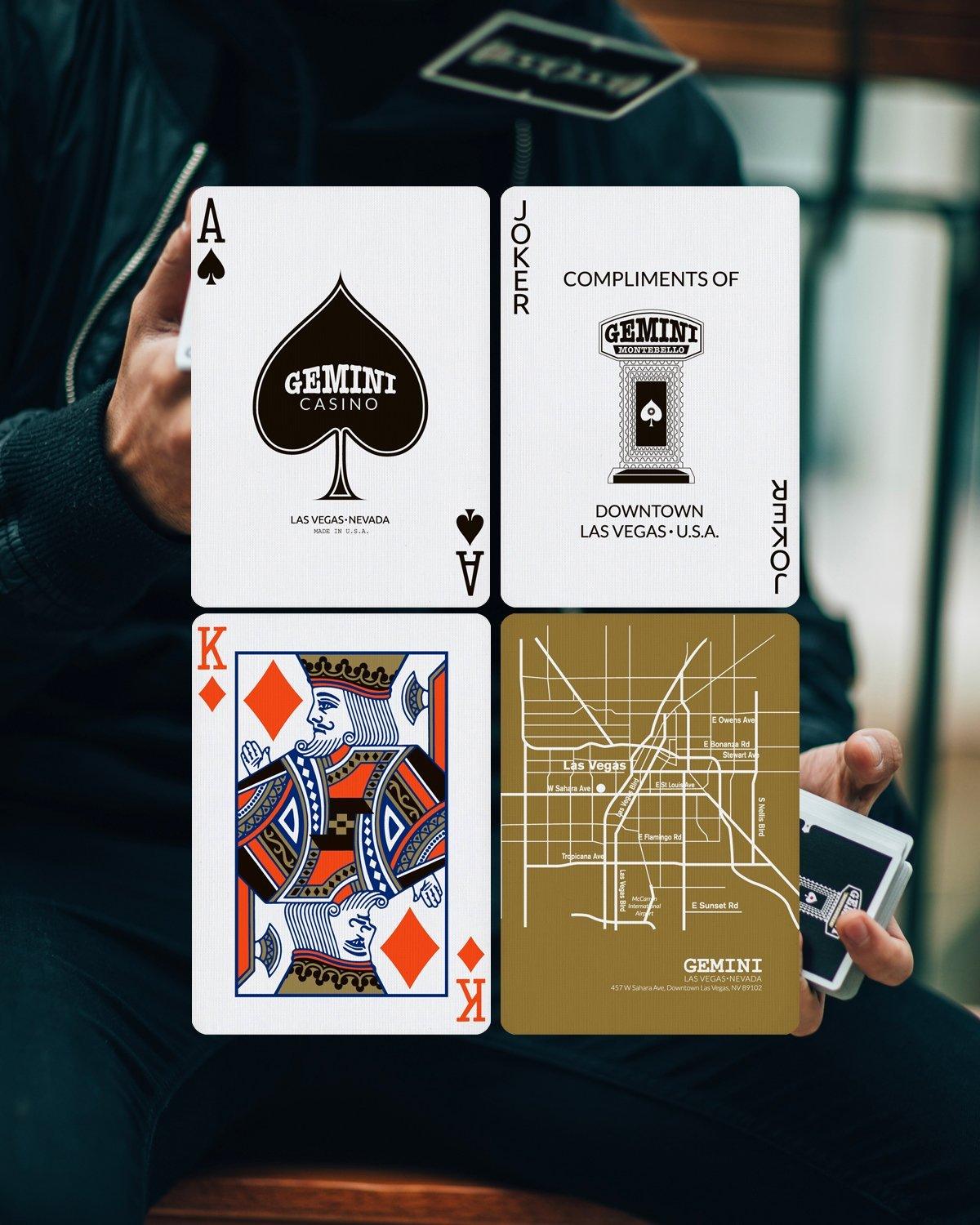 Black Gemini Casino Playing Cards Playing Cards by Gemini