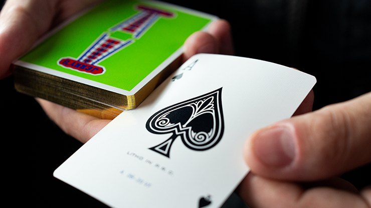 Gilded Vintage Feel Jerry's Nuggets - Green Playing Cards by Murphy's Magic