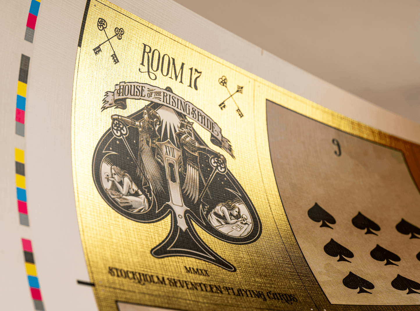 Uncut Sheet with signature - House of the Rising Spade Cartomancer V2 Playing Cards by Stockholm 17