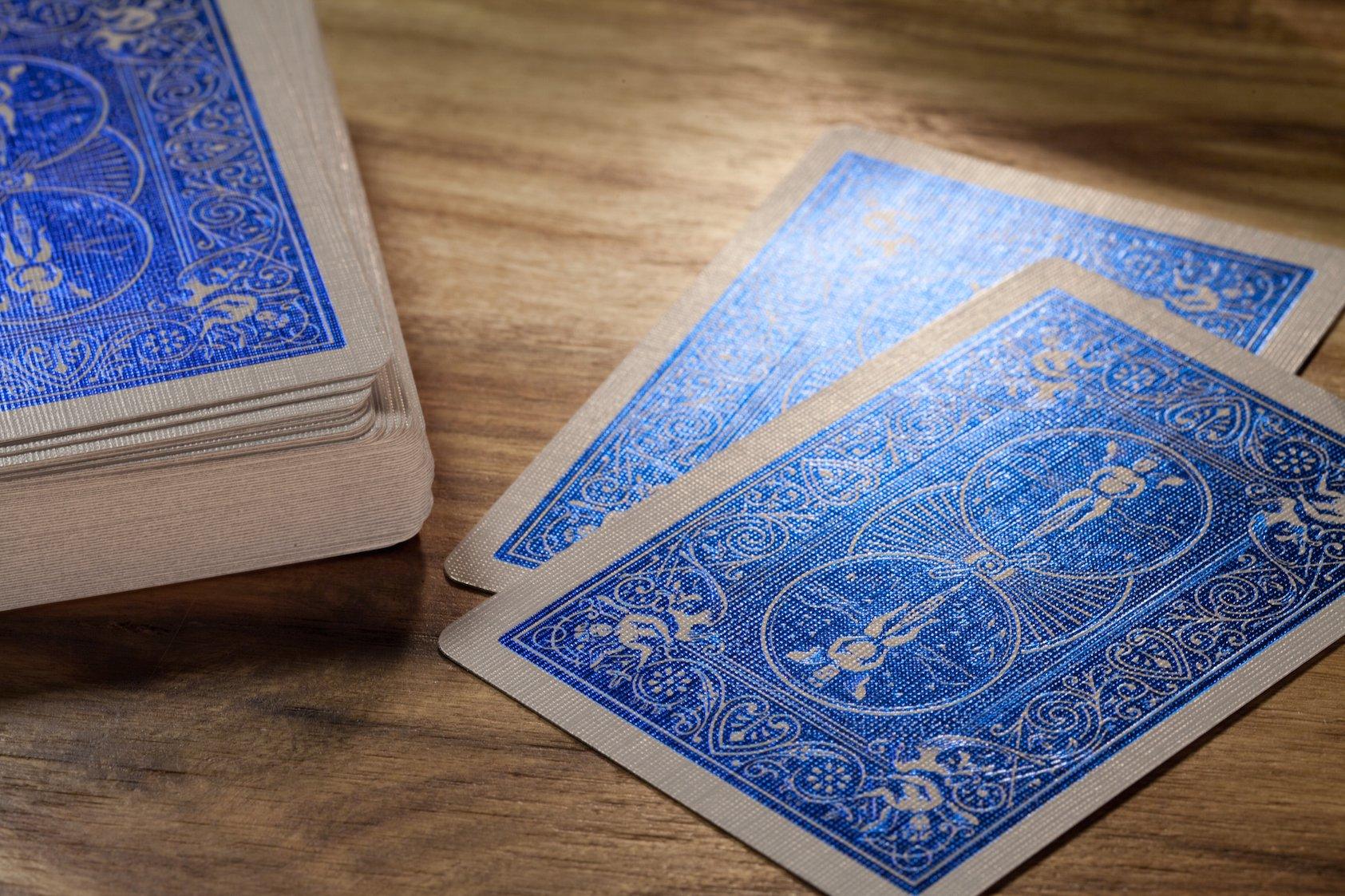 Bicycle Rider Back Cobalt Luxe (Blue) Playing Cards – Rare
