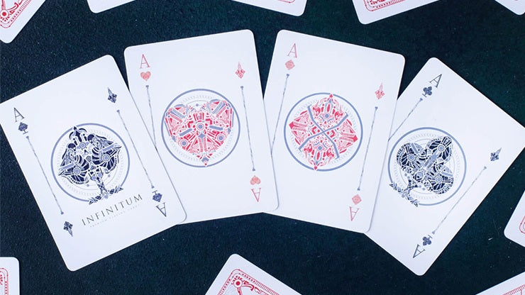 Infinitum Playing Cards - Ghost White Playing Cards by Elephant Playing Cards