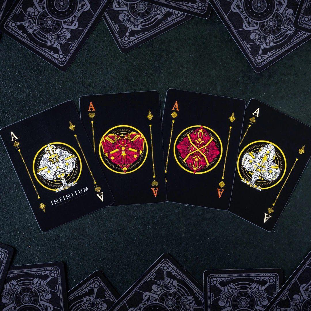 Infinitum Playing Cards - Midnight Black Playing Cards by Elephant Playing Cards