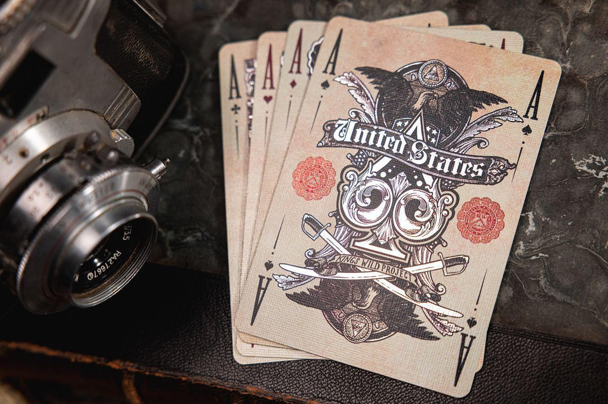 White Reserve Note Playing Cards Playing Cards by Kings Wild Project