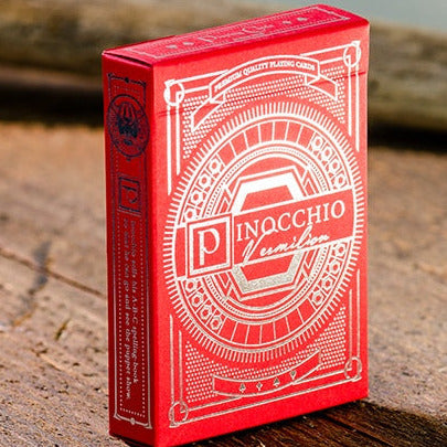 Pinocchio Vermilion (Red) Playing Cards Playing Cards by Elettra Deganello