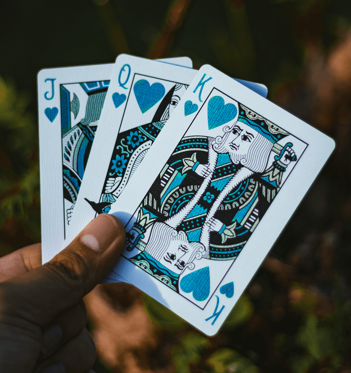 Marvelous Hummingbird Feathers Playing Cards Blue Playing Cards by Marvelous Decks Playing Cards
