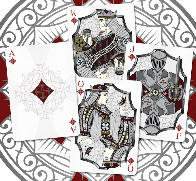 Rare - Gilded Stronghold Natural Edition Playing Cards Playing Cards by Gamblers Warehouse