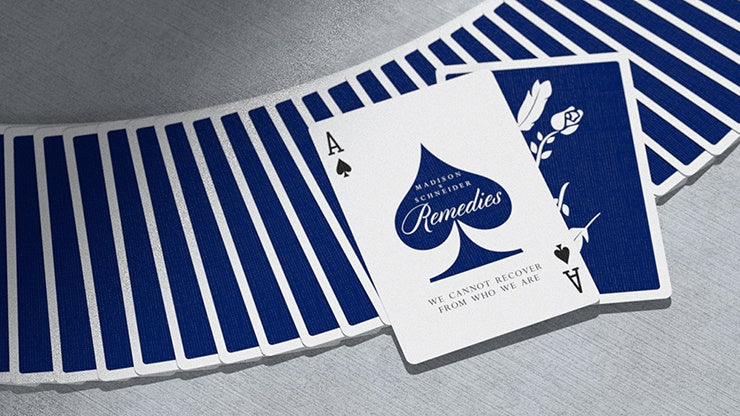 Royal Blue Remedies Playing Cards by Madison x Schneider Playing Cards by RarePlayingCards.com