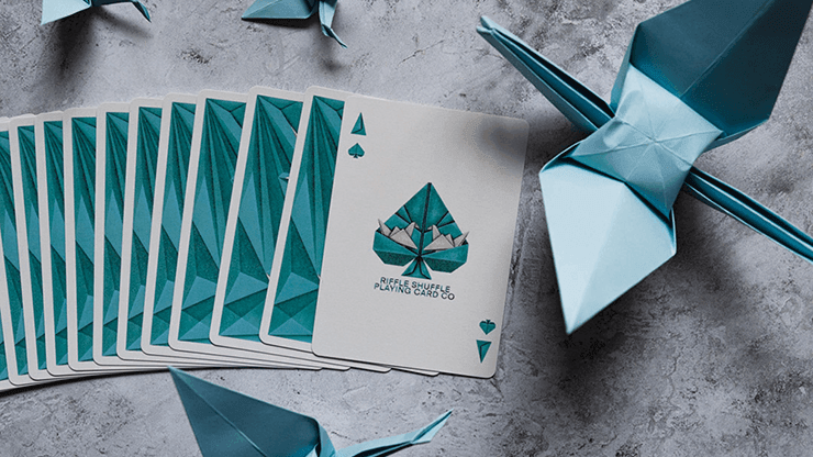 1000 Cranes Playing Cards - V2 Playing Cards by Riffle Shuffle Playing Card Company